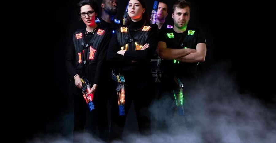 3 round zone Premium Lasertag - Laserstar Berlin Arena, vest and phaser live action