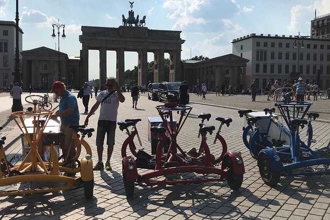 Beer Bike & Party Bike Highlights Berlin City Tour including pick-up - Potsdamer Platz: weird Berlin facts that land on a moving day