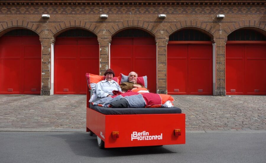Berlin: City Sightseeing Tour in a Unique BedBike - The Ride Past TV Tower, Neptun Fountain, and Red City Hall