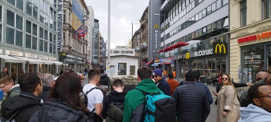 Berlin (E)Bike Tour Historical Highlights in Small groups - Unter den Linden and the book burning memorial, where a boulevard becomes a timeline