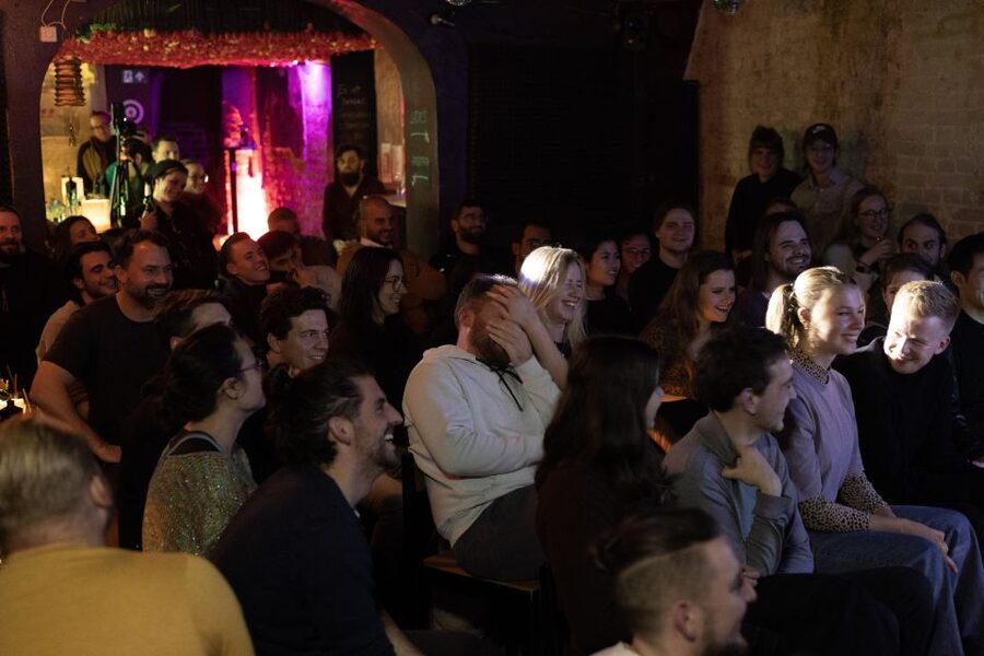 Berlin: The Dark Humor Comedy Show in English Entry Ticket - Arrival and the pre-show rhythm: host welcome, free shot, bar time