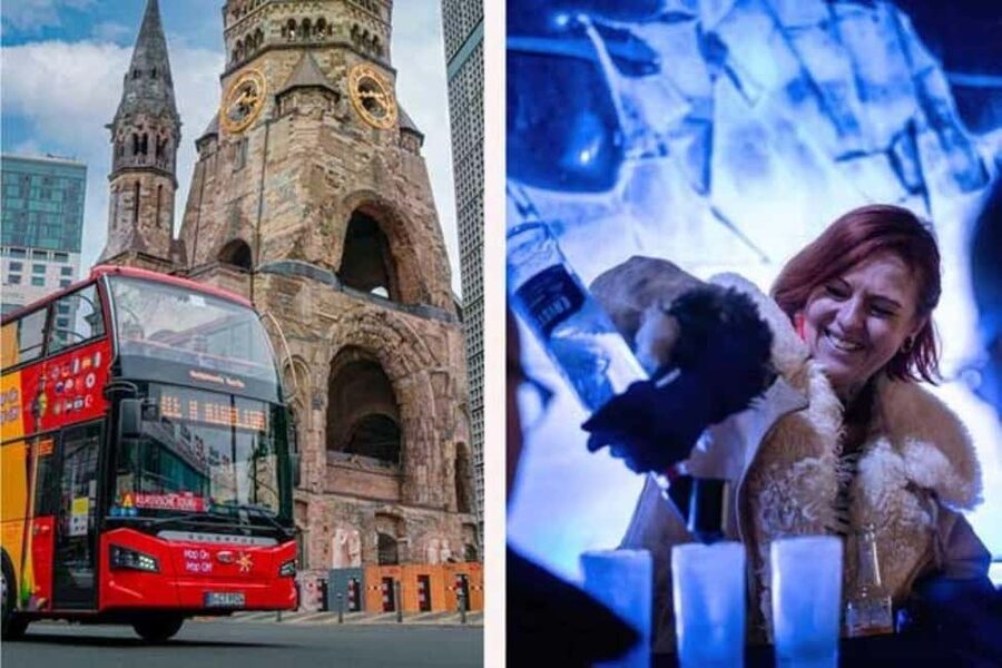 City Sightseeing Berlin: HOHO Bus - All Lines (A+B) & Icebar - A Berlin HOHO ticket plus Icebar drinks at minus 10°C