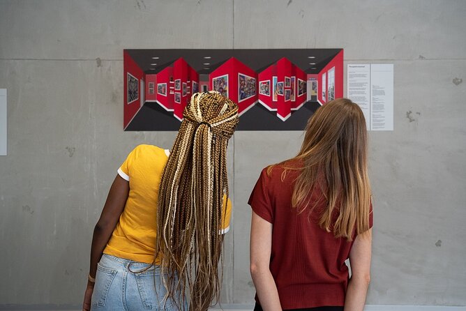 Illuseum Berlin admission ticket - Inside the main illusion rooms: Vortex Tunnel, Ames room, and the upside down effect